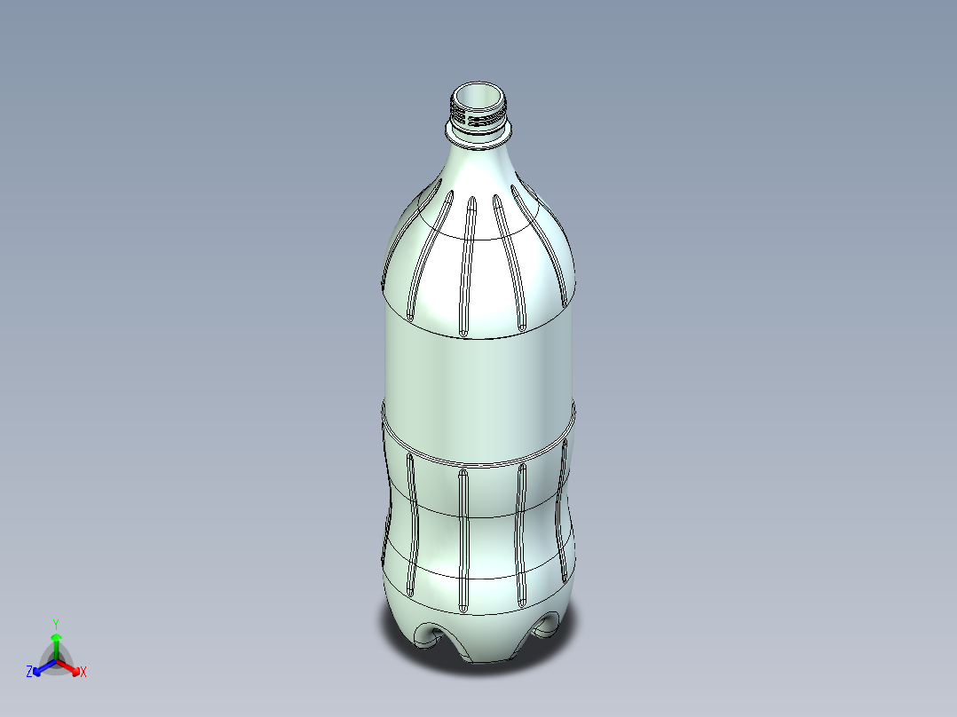 可乐瓶子正等轴测图