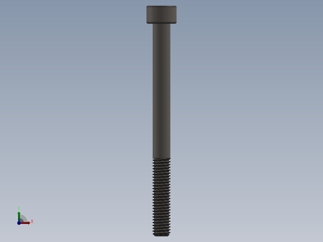 Screw_DIN_912_M5x60_A2.SLDPRT公制内六角螺钉前视图