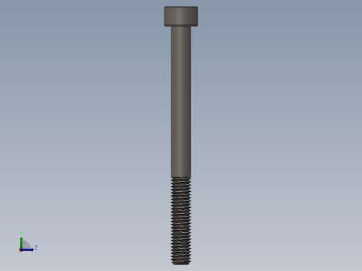 Screw_DIN_912_M5x60_A2.SLDPRT公制内六角螺钉左视缩略图