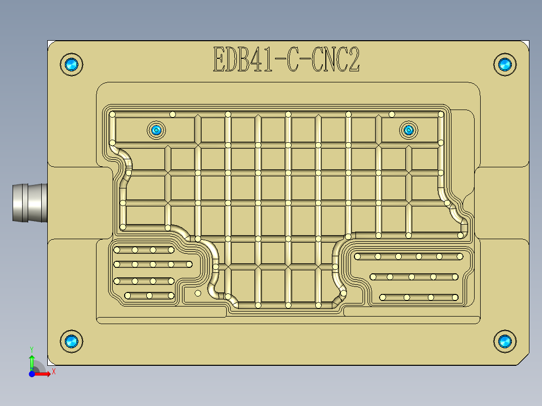 EDB41-C笔记本CNC工装夹具三维模型-CNC2-191113前视图