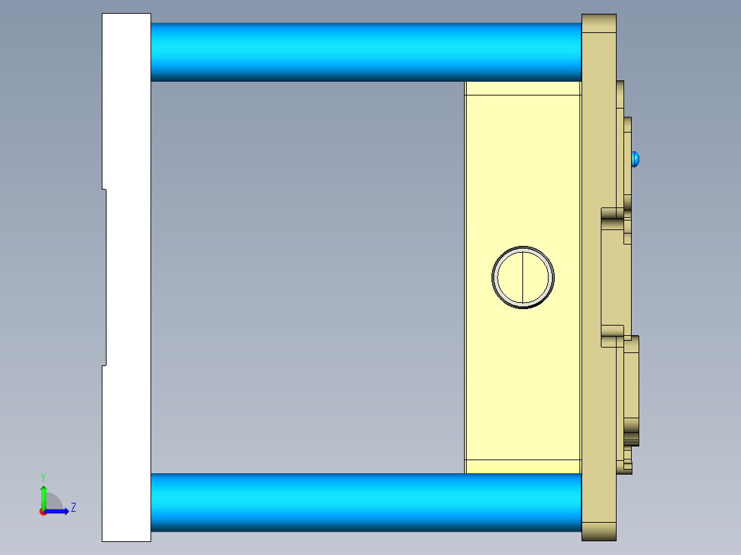 EDB41-C笔记本CNC工装夹具三维模型-CNC2-191113左视图