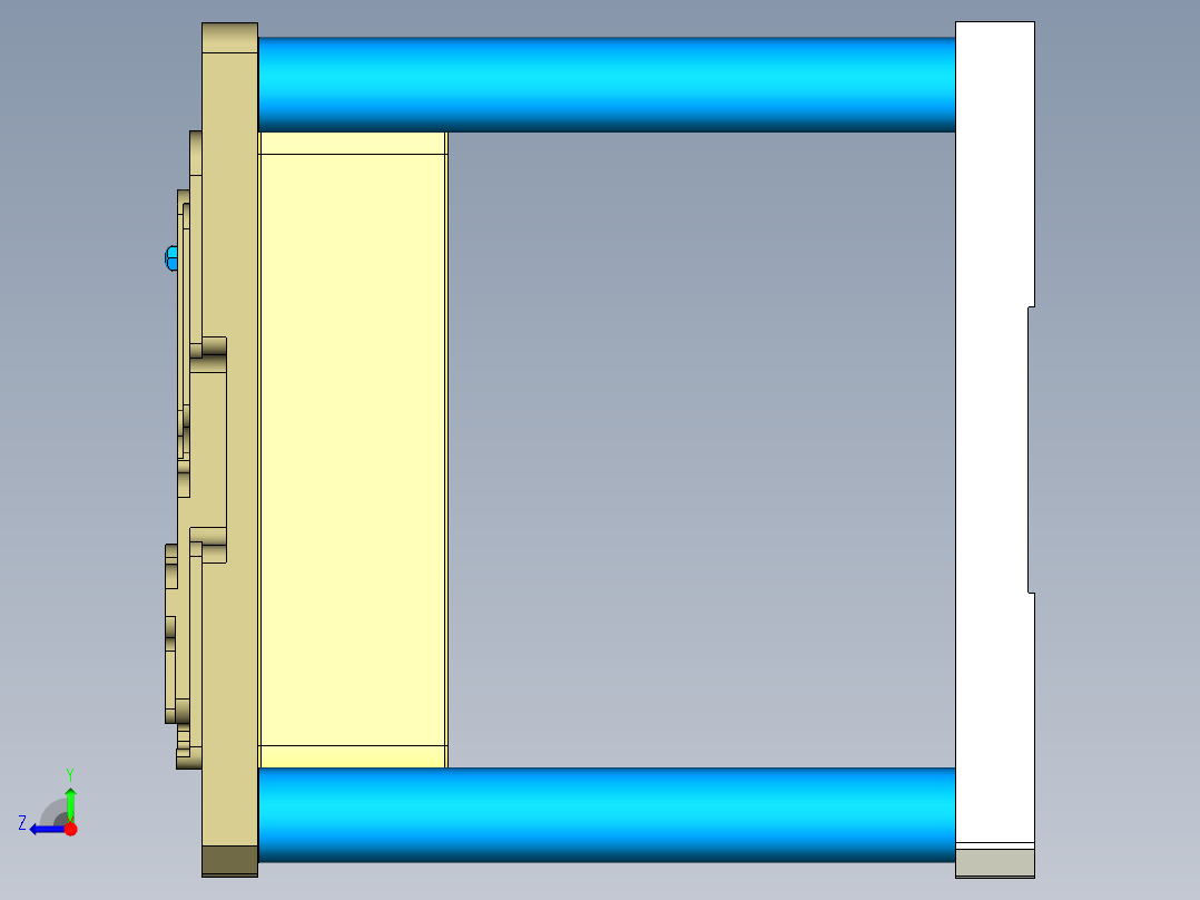 EDB41-C笔记本CNC工装夹具三维模型-CNC2-191113右视图