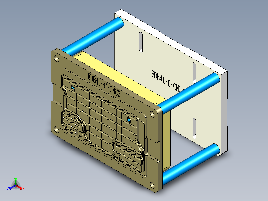 EDB41-C笔记本CNC工装夹具三维模型-CNC2-191113正等轴测图