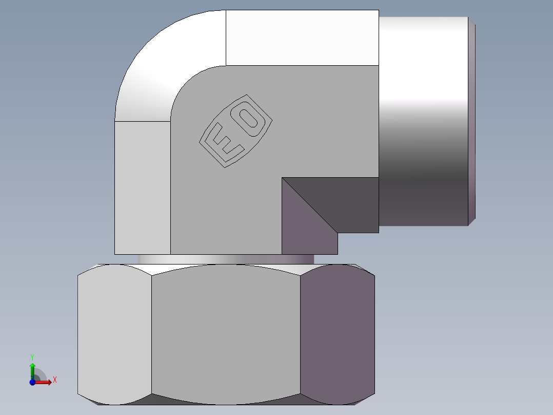 直角组合接头、2C9-26前视图