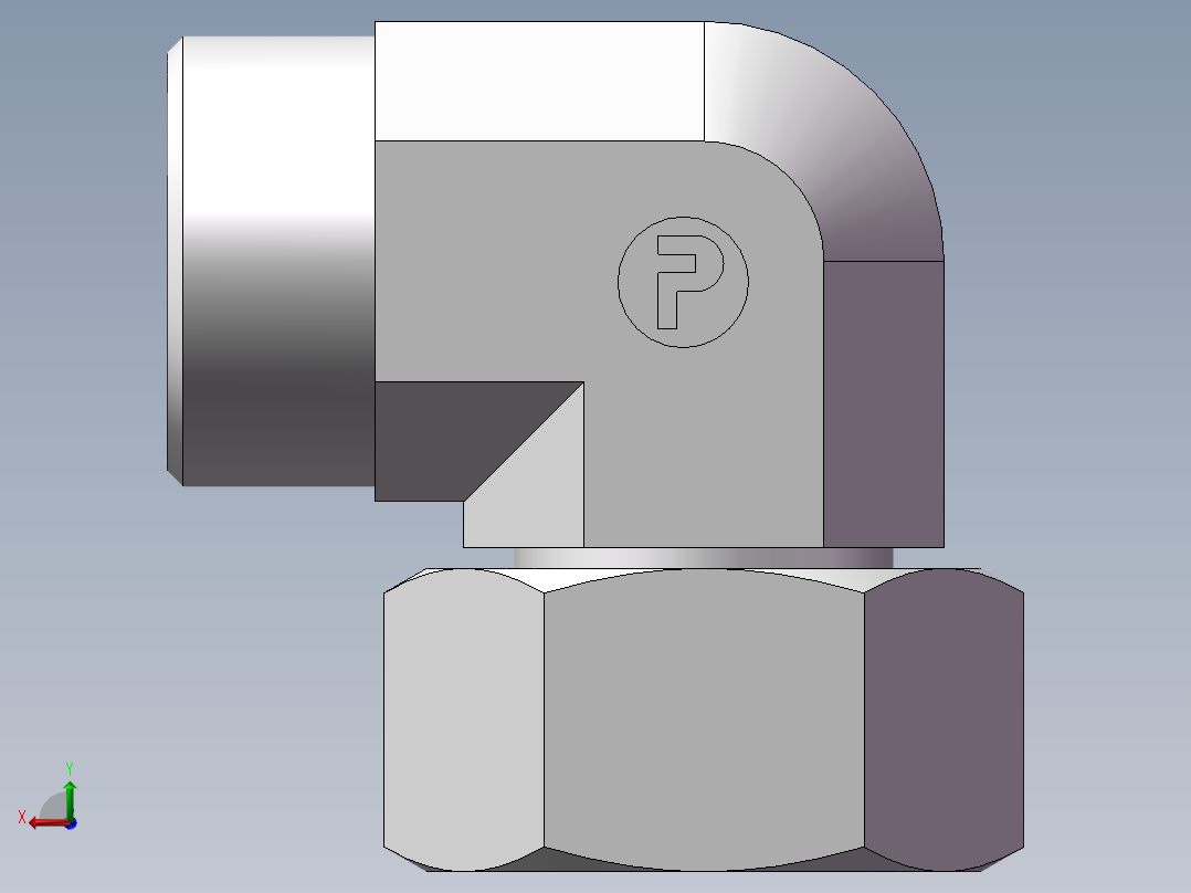 直角组合接头、2C9-26后视图