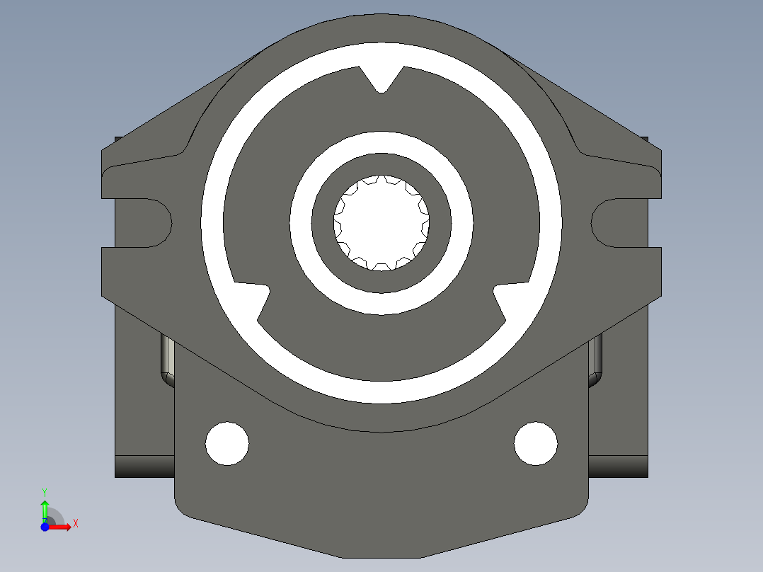 CBHYG-F双联齿轮油泵CBHYG-F32-F4.5-ATΦ前视图