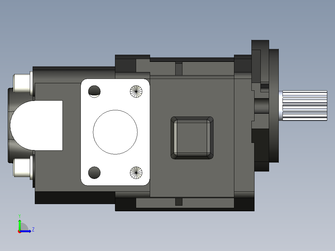 CBHYG-F双联齿轮油泵CBHYG-F32-F4.5-ATΦ左视图