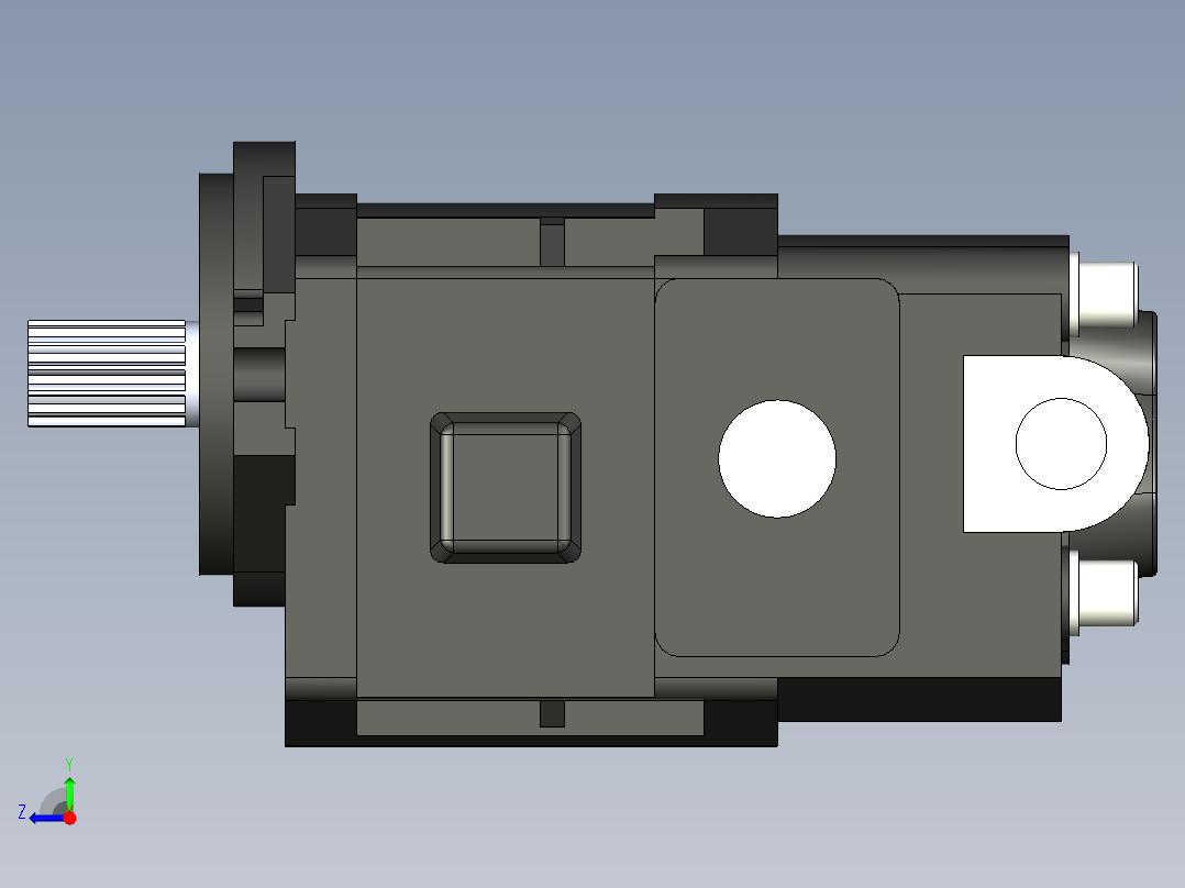 CBHYG-F双联齿轮油泵CBHYG-F32-F4.5-ATΦ右视图