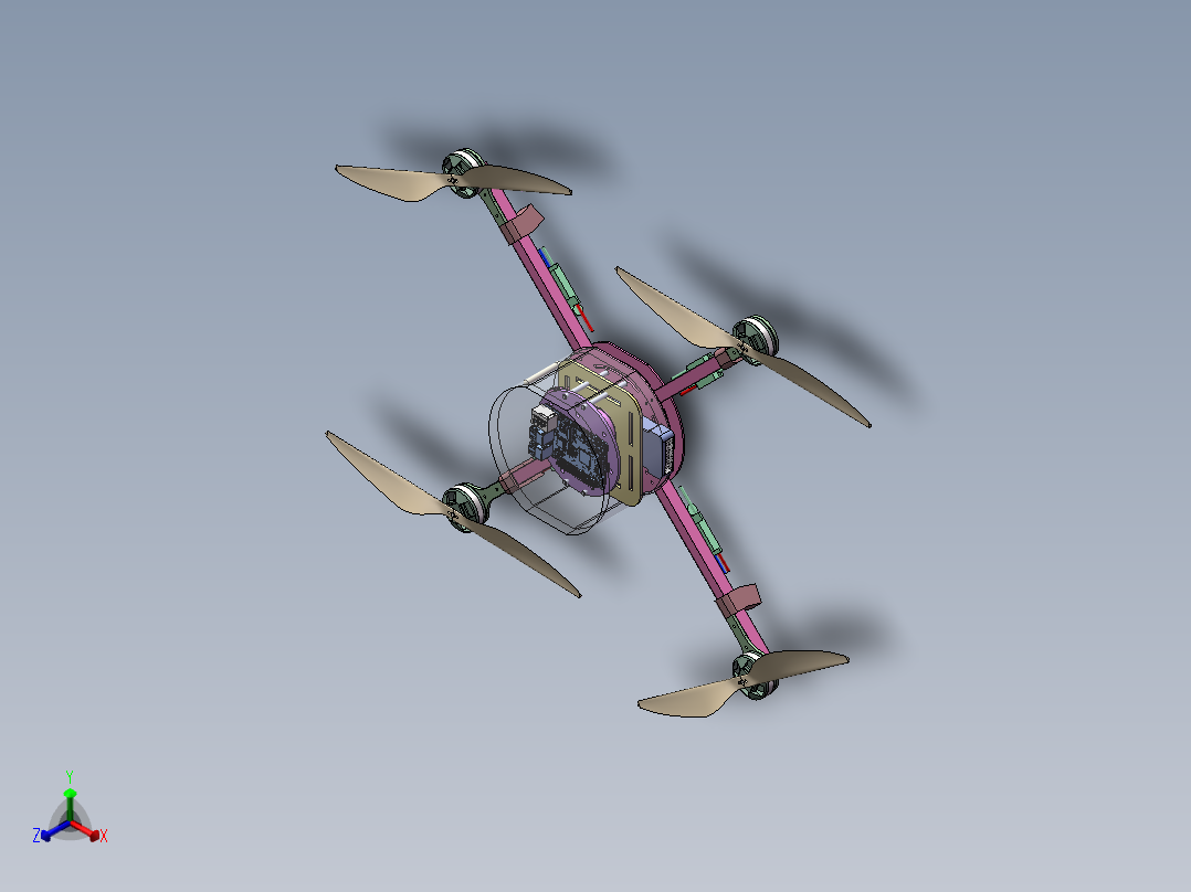 FW-2490 农业植保精准喷雾无人机正等轴测图