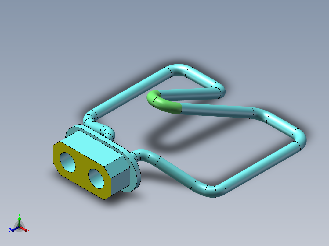 第19届练习题  CaTICs 3D19-TK03    SW19正等轴测图