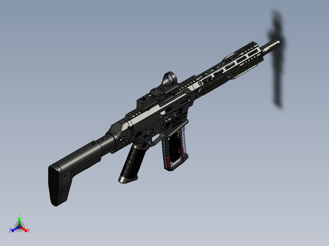 手枪左轮冲锋枪老式狙击步枪设计3D图纸perun-300-aac STP