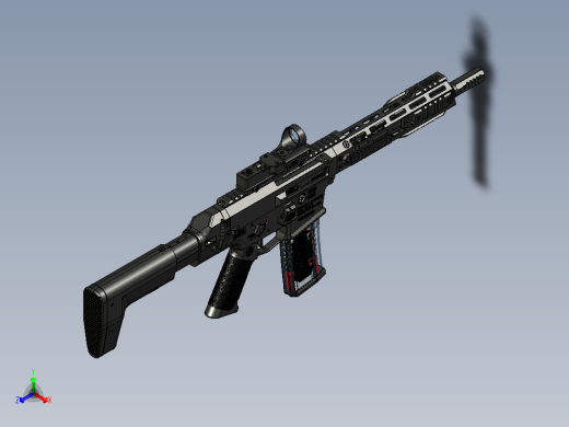 手枪左轮冲锋枪老式狙击步枪设计3D图纸perun-300-aac STP