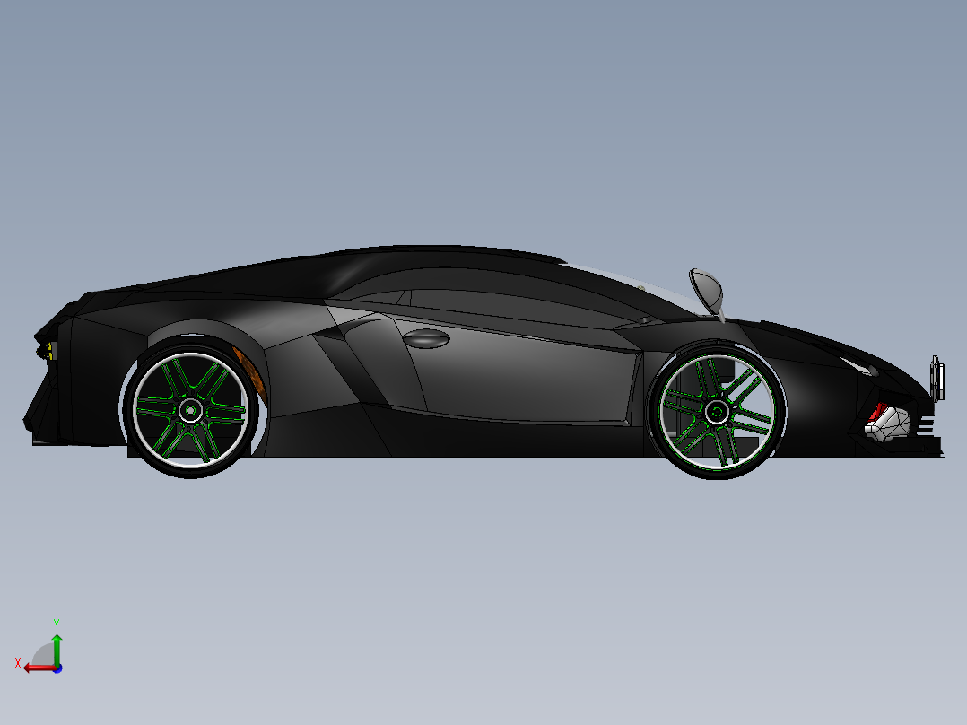 兰博基尼Aventador后视图