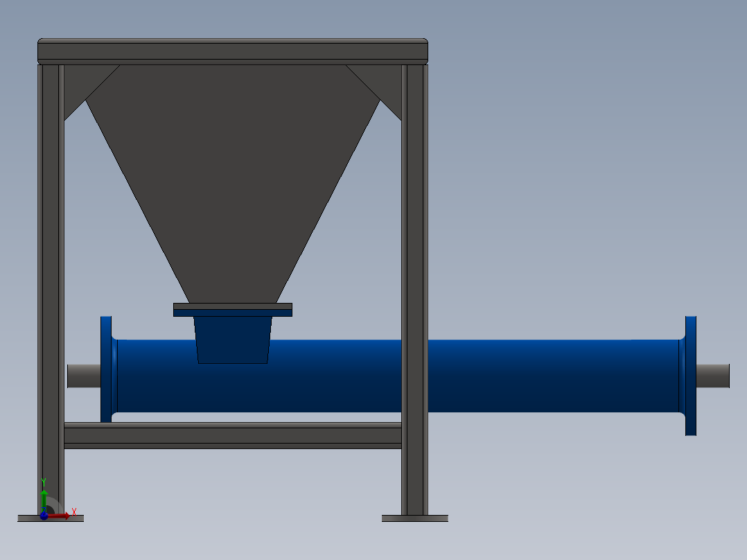 进料斗输送机前视图