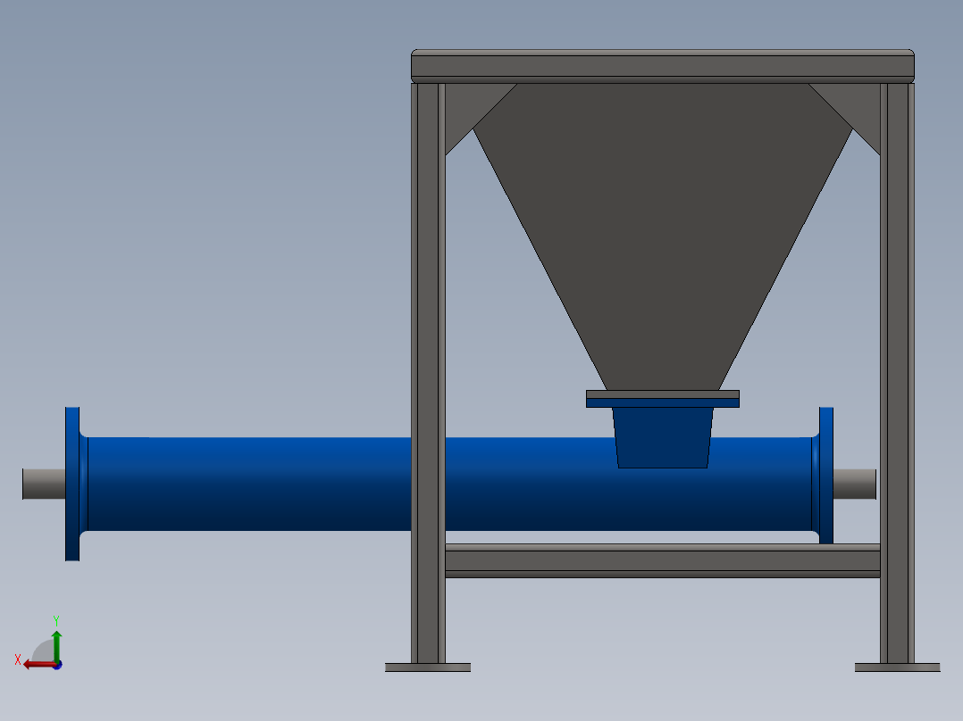进料斗输送机后视图