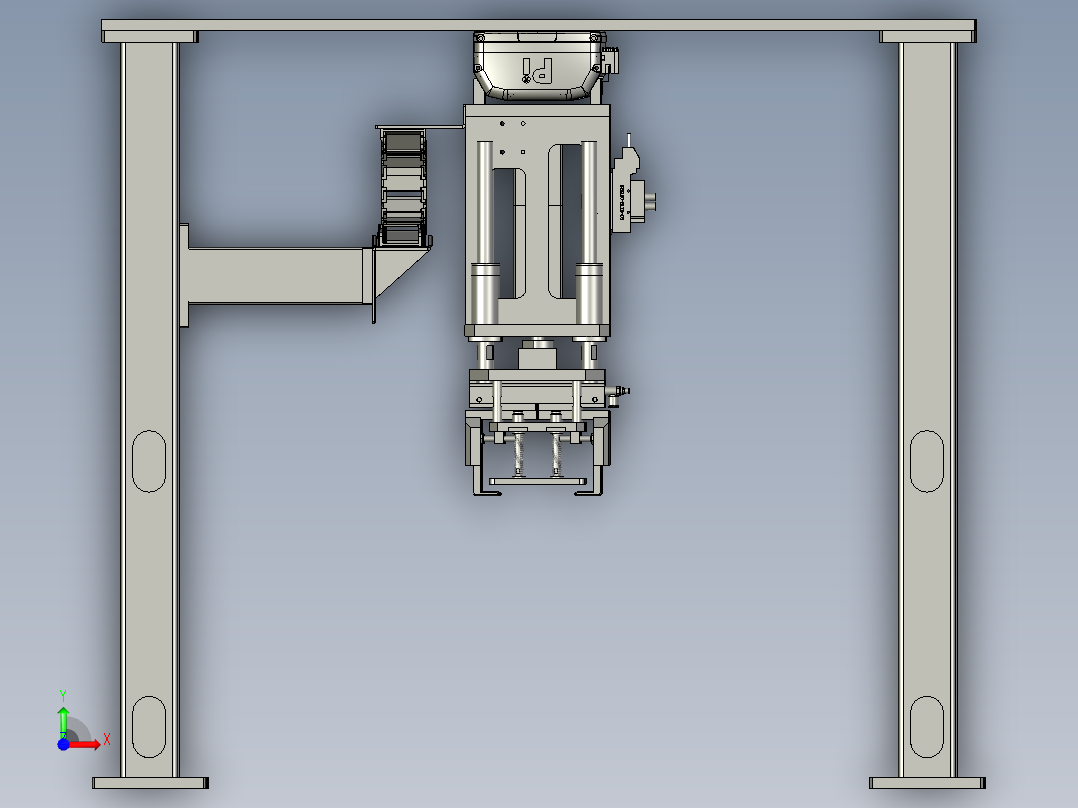 上下工位移料组件前视图