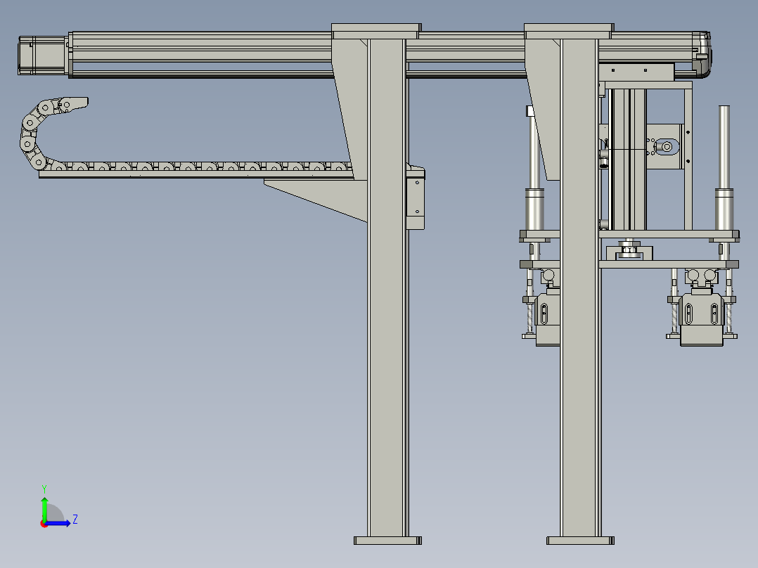 上下工位移料组件左视图