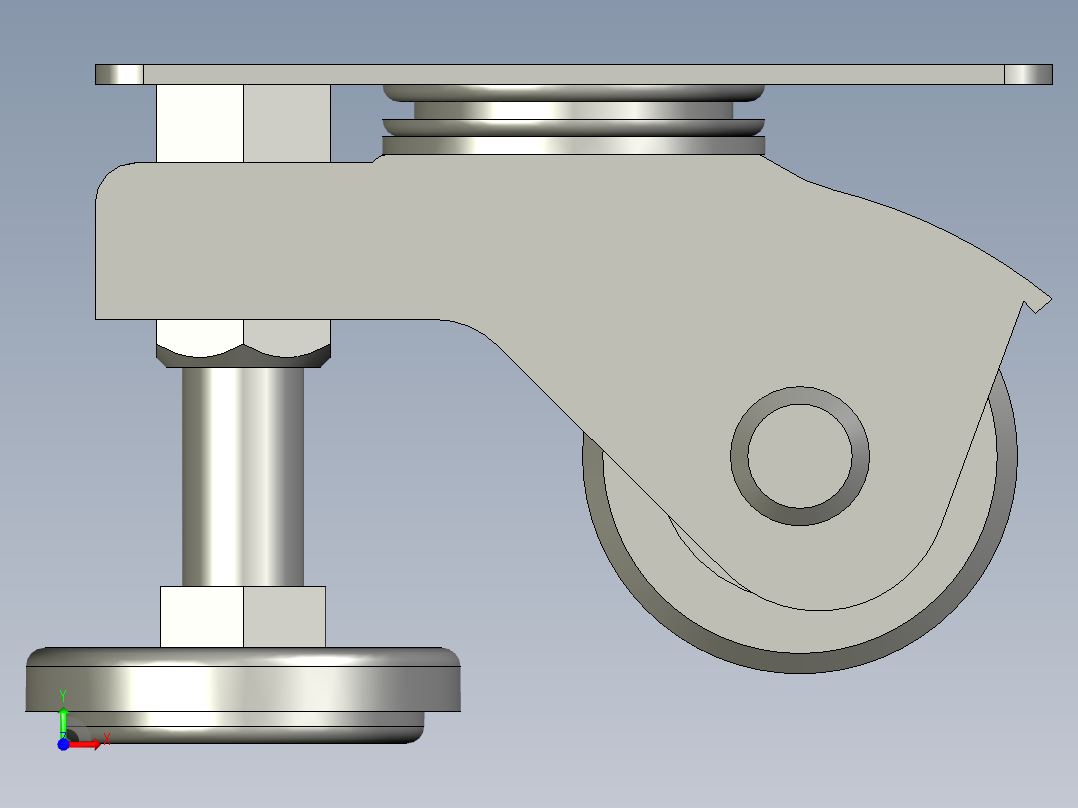 带地脚调节支撑重载型CAYH50-U前视图