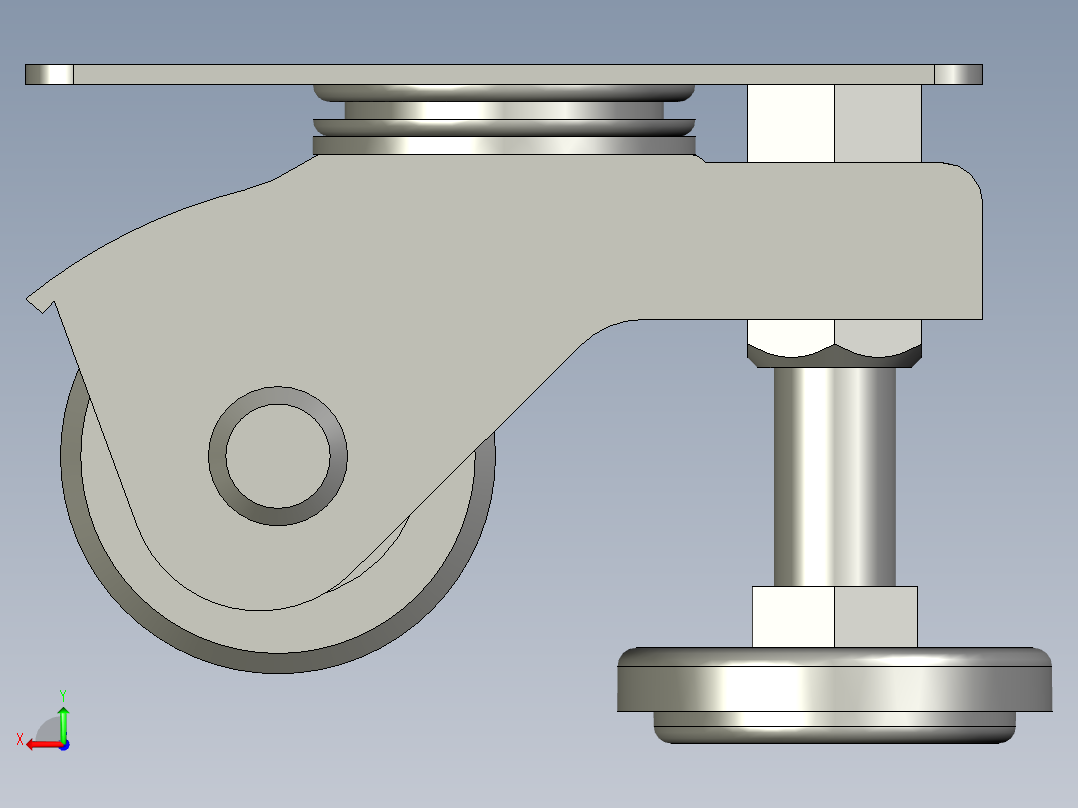 带地脚调节支撑重载型CAYH50-U后视图