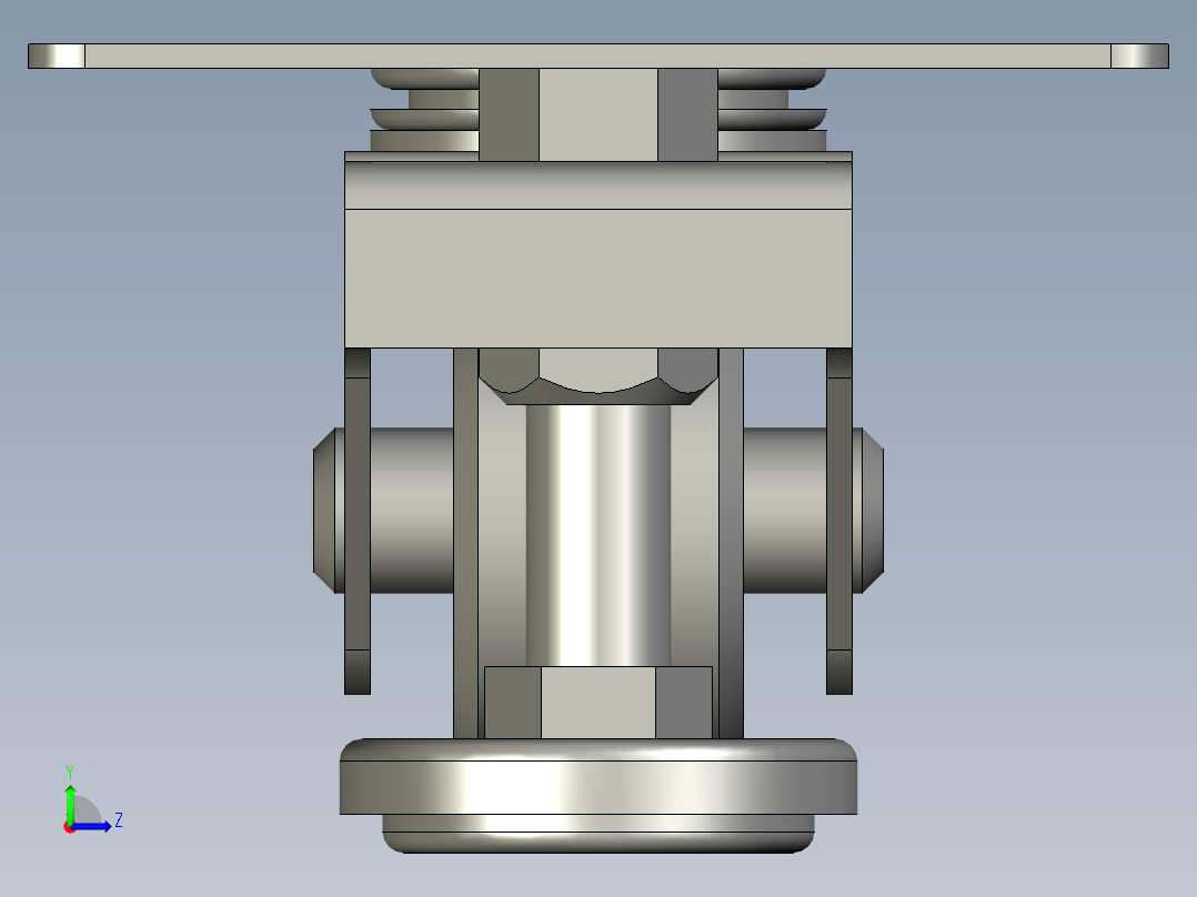 带地脚调节支撑重载型CAYH50-U左视图