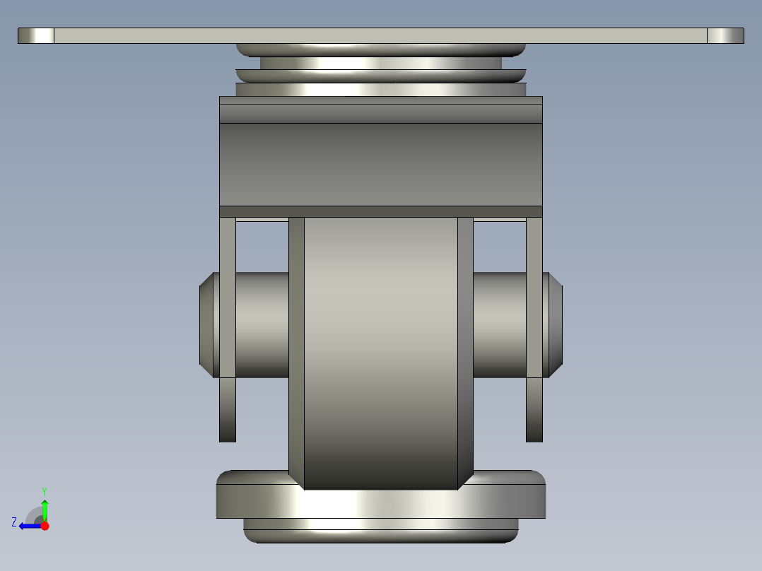 带地脚调节支撑重载型CAYH50-U右视图