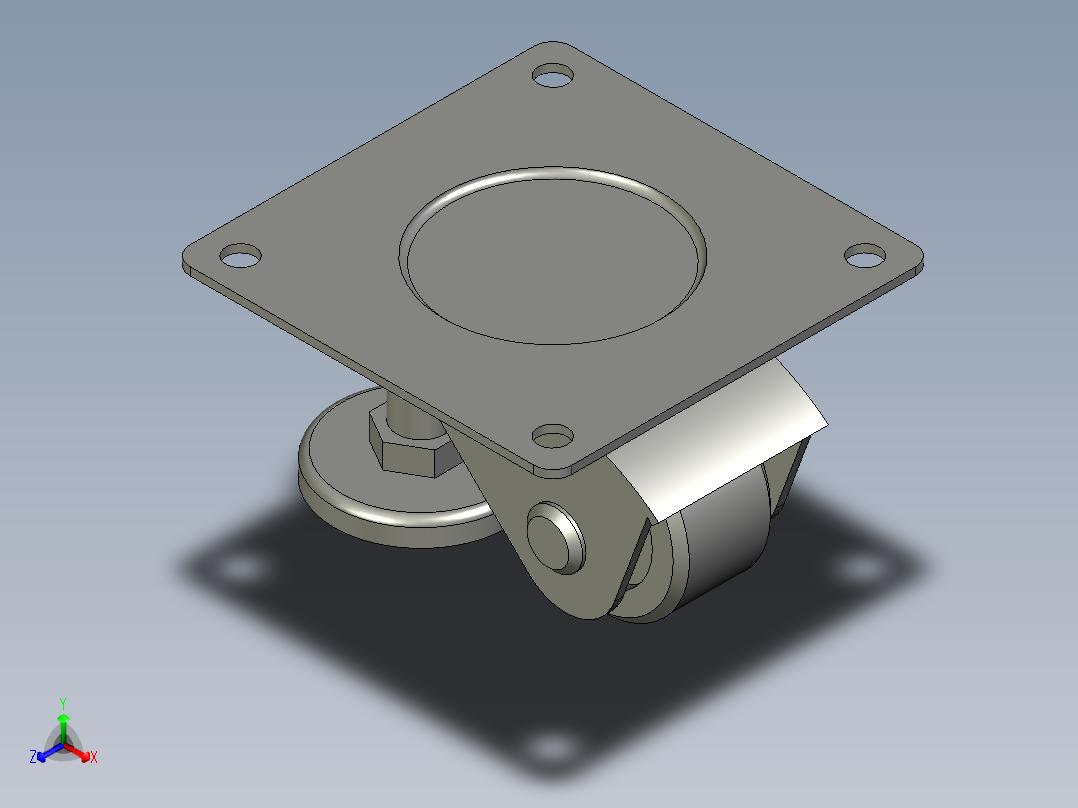 带地脚调节支撑重载型CAYH50-U正等轴测图