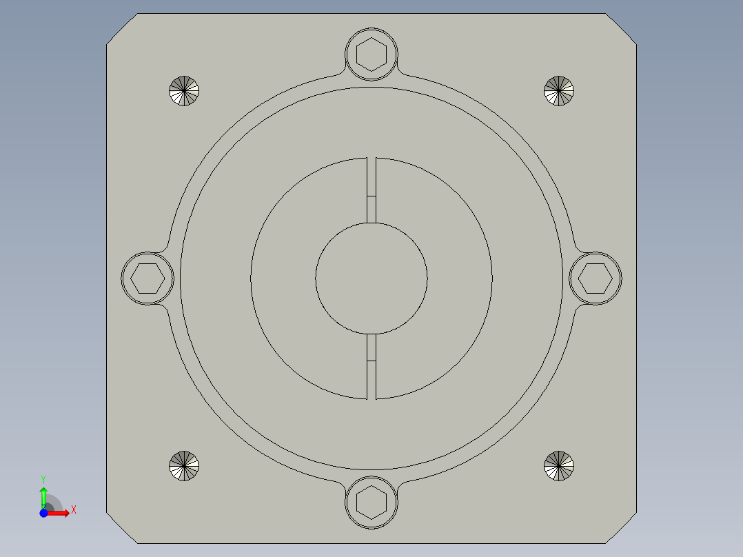 减速机-VGF85单级模型前视图