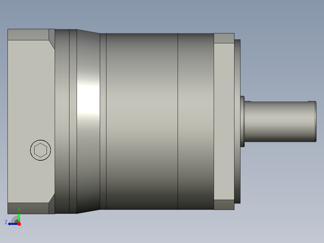 减速机-VGF85单级模型右视图