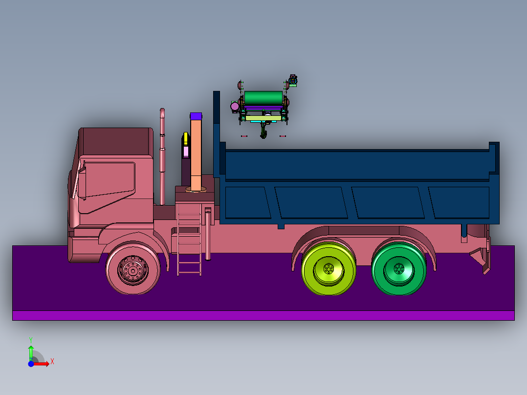 打包上车皮带输送机前视图