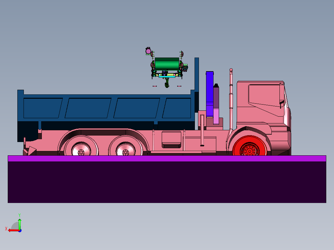 打包上车皮带输送机后视图