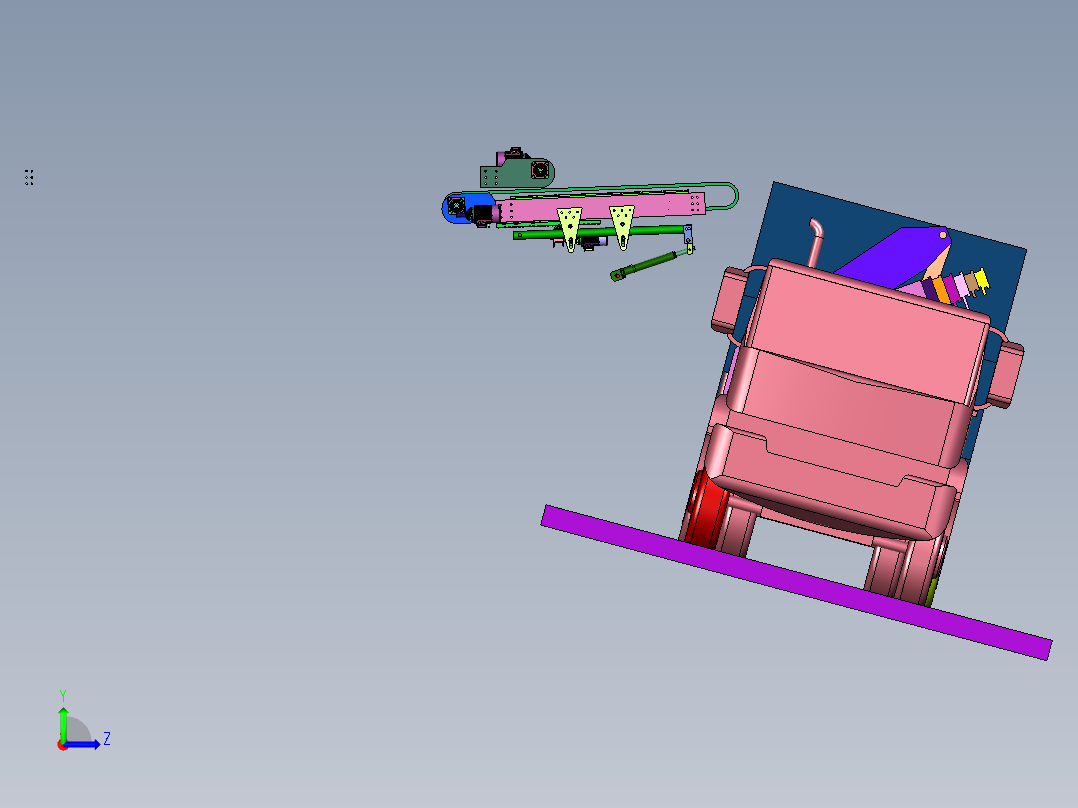 打包上车皮带输送机左视图