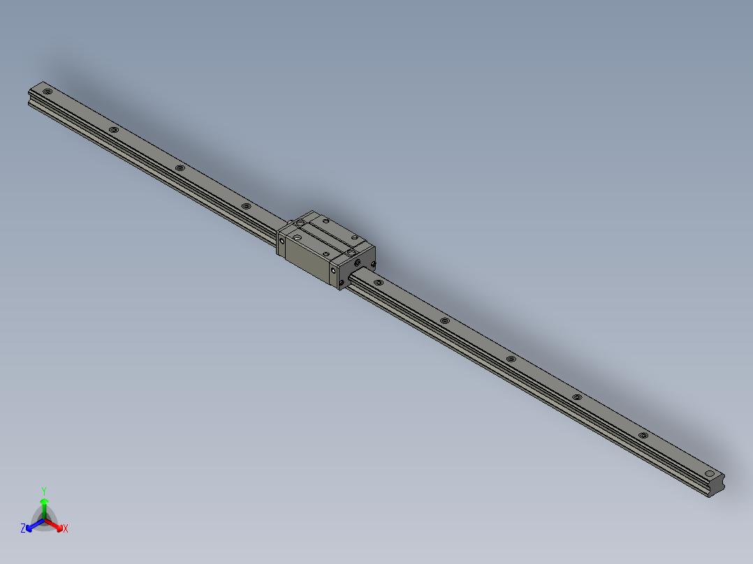滑轨EGH15CAEL600正等轴测图