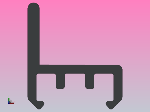 带有侧挡板H13的滑动条D30 灰色_带有侧挡板H13的滑动条D30 灰色前视缩略图