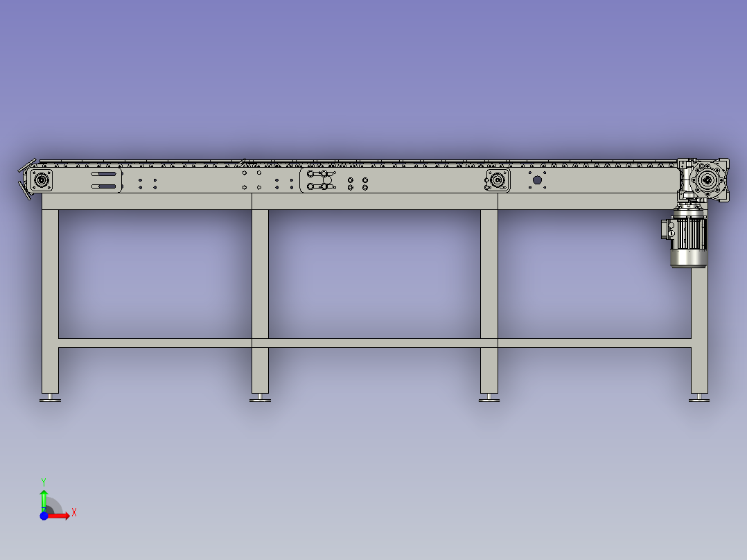 板链输送线前视图