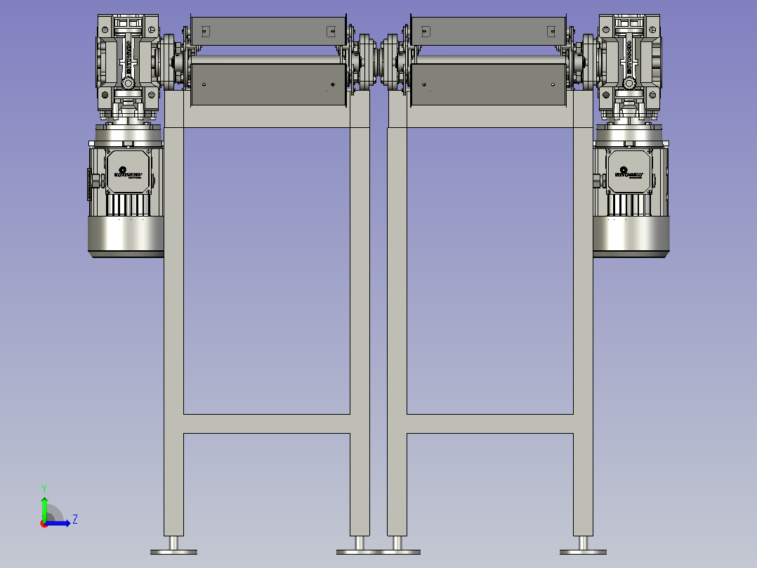 板链输送线左视图