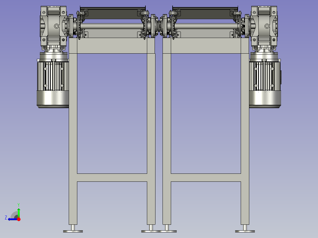 板链输送线右视图