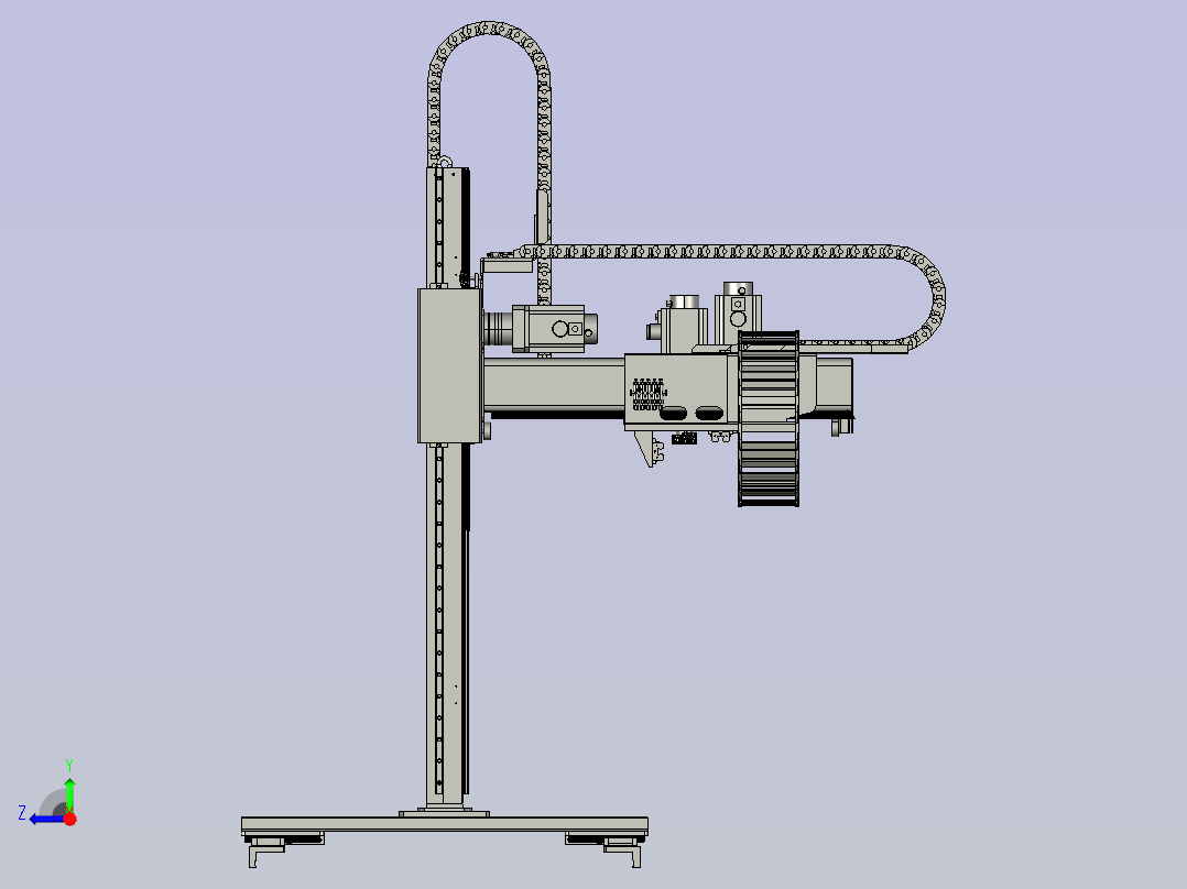 桁架三轴机械手右视图