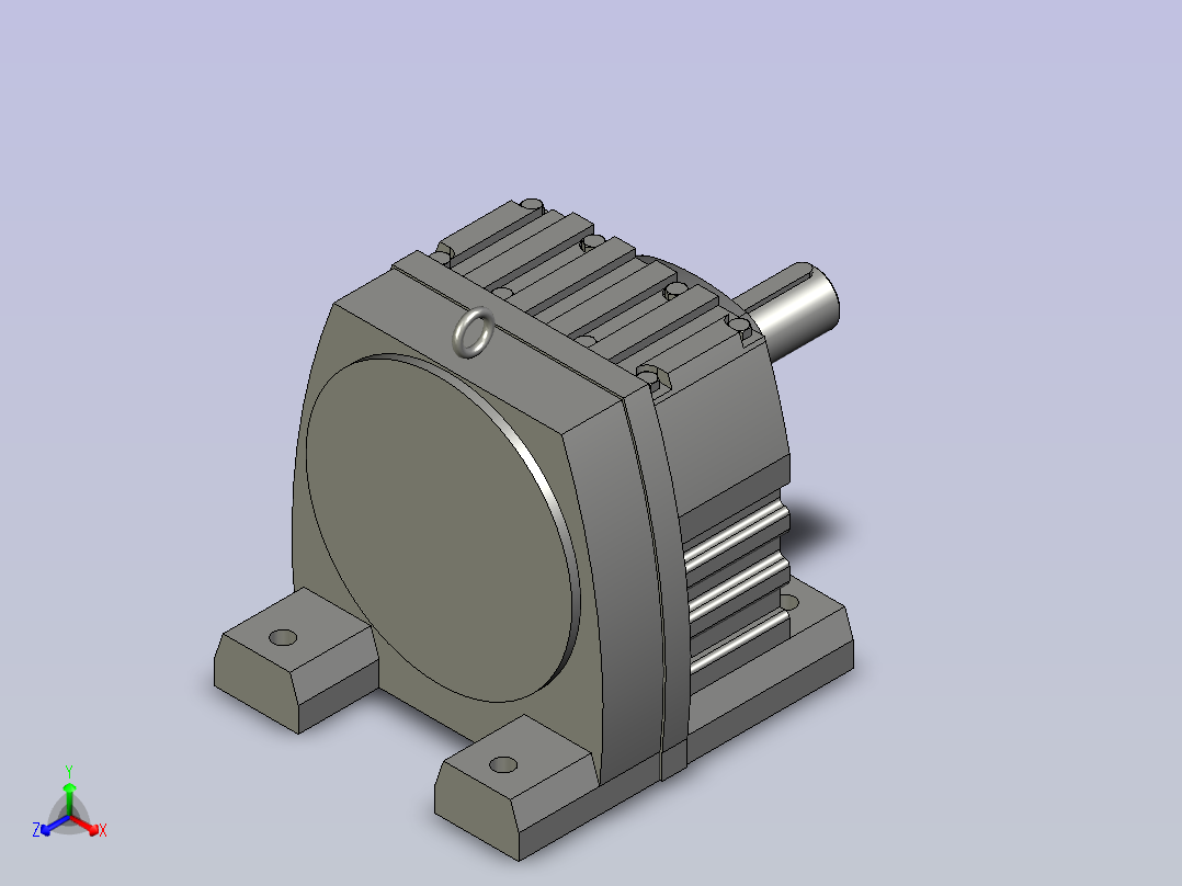 CQGRR斜齿轮减速电机GR107R77-Y15-4P-528-M1_GR斜齿轮减速机-AA200T主视图