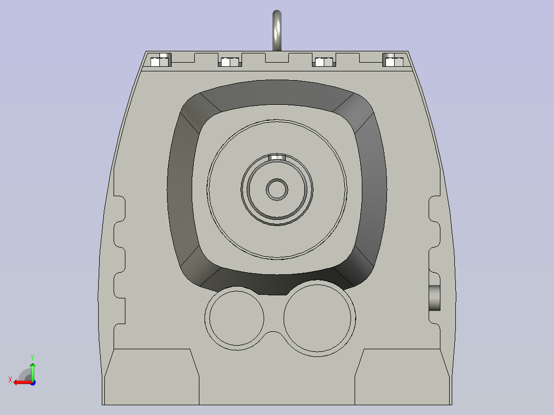 CQGRR斜齿轮减速电机GR107R77-Y15-4P-528-M1_GR斜齿轮减速机-AA200T后视图