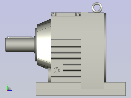 CQGRR斜齿轮减速电机GR107R77-Y15-4P-528-M1_GR斜齿轮减速机-AA200T左视缩略图