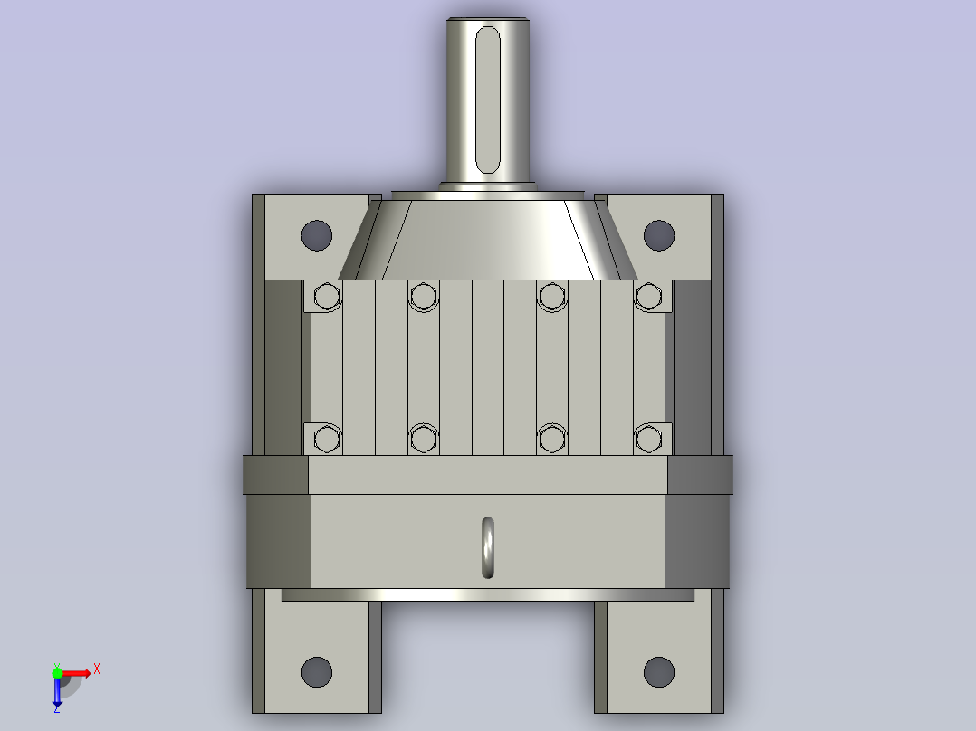 CQGRR斜齿轮减速电机GR107R77-Y15-4P-528-M1_GR斜齿轮减速机-AA200T俯视图