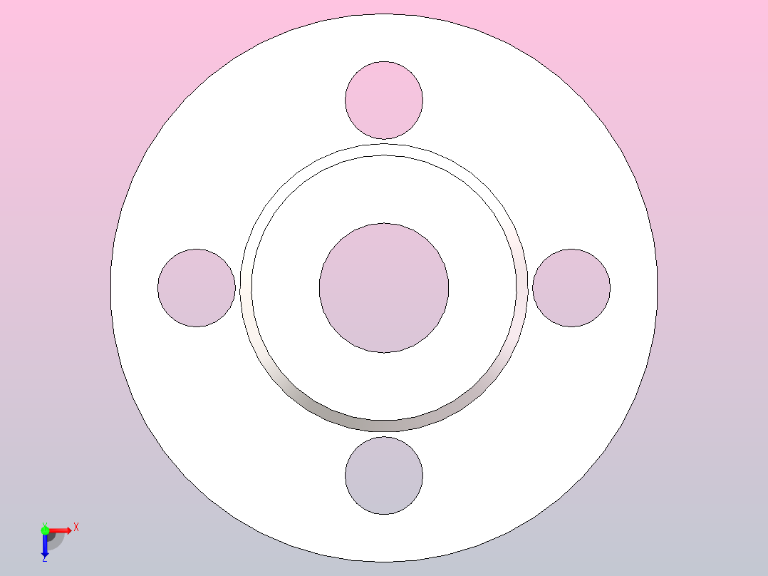 DN16化工法兰(平面)俯视图