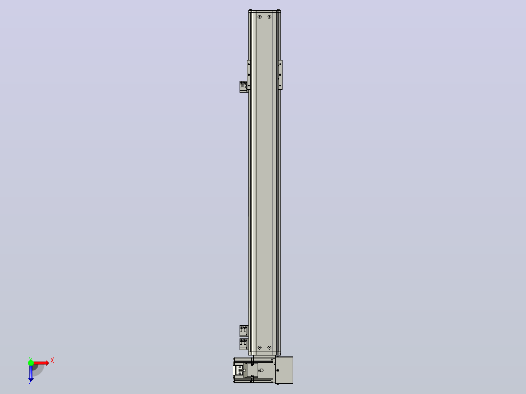 MT75BT半封闭皮带滑台[MT75BT.L80.600.RU.P40.C3]俯视图