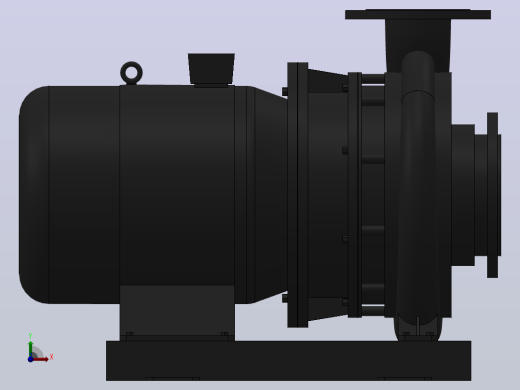 南方泵NIS，NISF泵外形（125-100-200）7.5kW-4极