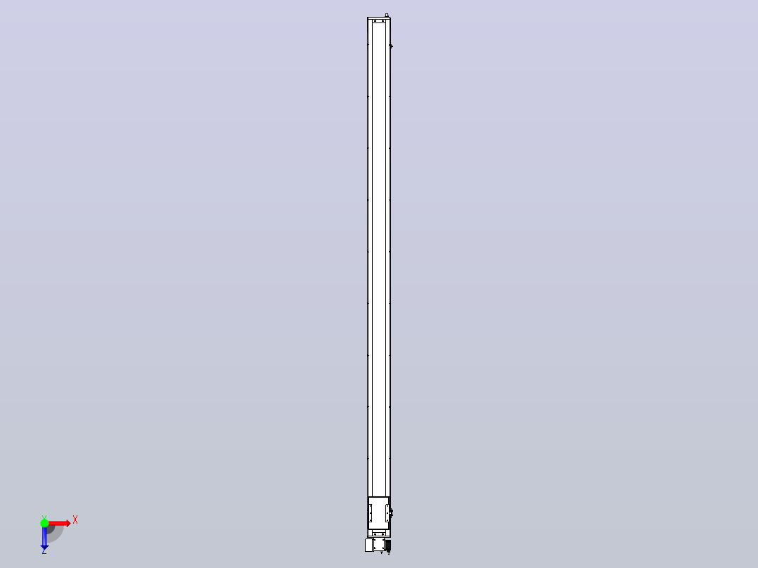 SCM14-2700-LD滚珠花健、支撑座、滚珠丝杠、交叉导轨、直线模组俯视图