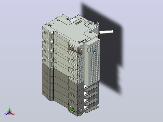 NB5LE-63FB 4P剩余电流动作断路器三维模型202409