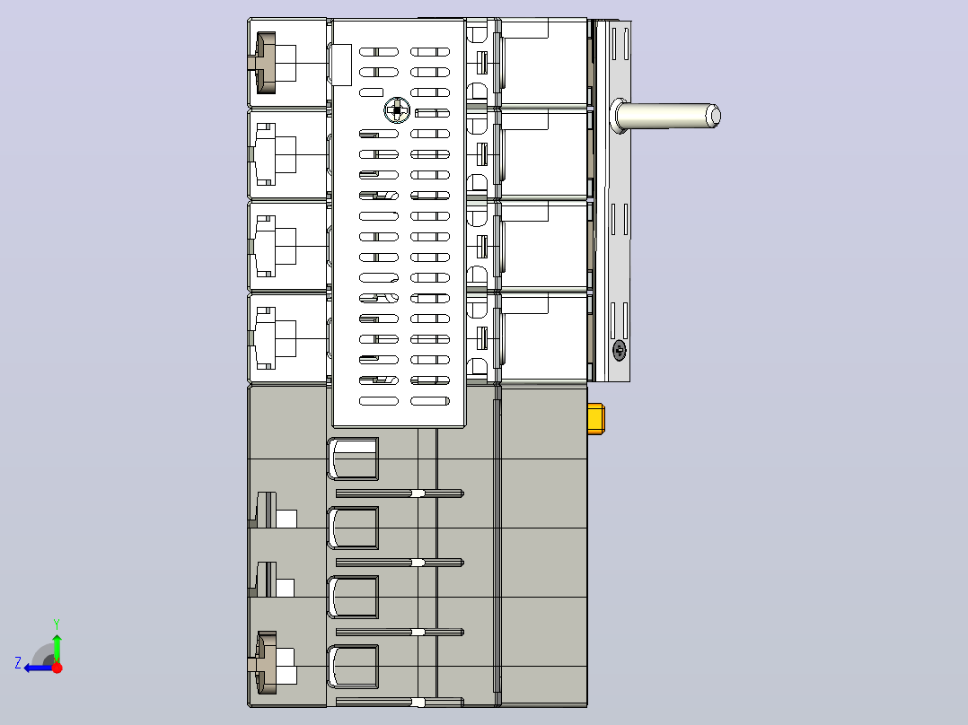 NB5LE-63FB 4P剩余电流动作断路器三维模型202409右视图
