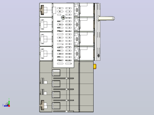 NB5LE-63FB 4P剩余电流动作断路器三维模型202409右视缩略图