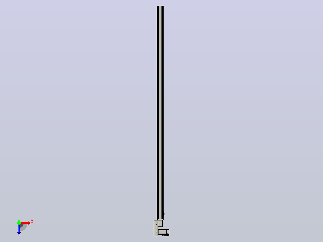 皮带直线轴半封闭可选导轨TPA-HNB-65S-90-L2050-ML-C-P10-N3俯视图