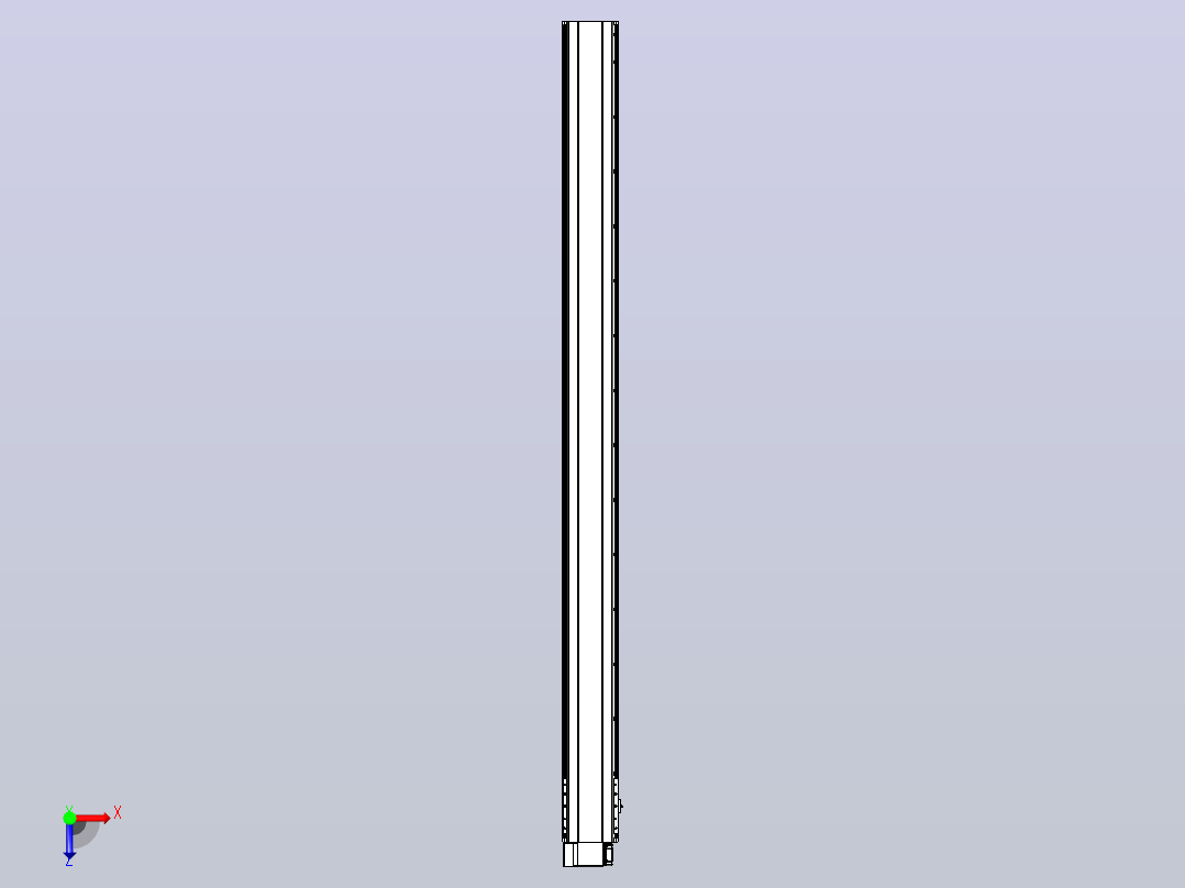 皮带直线轴半封闭可选导轨TPA-HNB-202D-140-L2650-LP-C-P75-N3俯视图